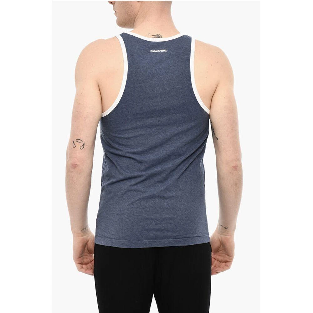 DSQUARED2 Dsquared² Cotton Underwear Tank Top With Contrasting Men's Trim 2