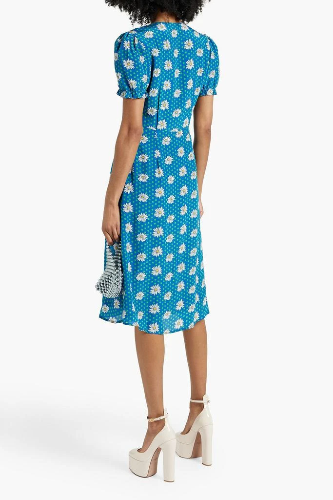 HVN Paula printed crepe de chine dress 3