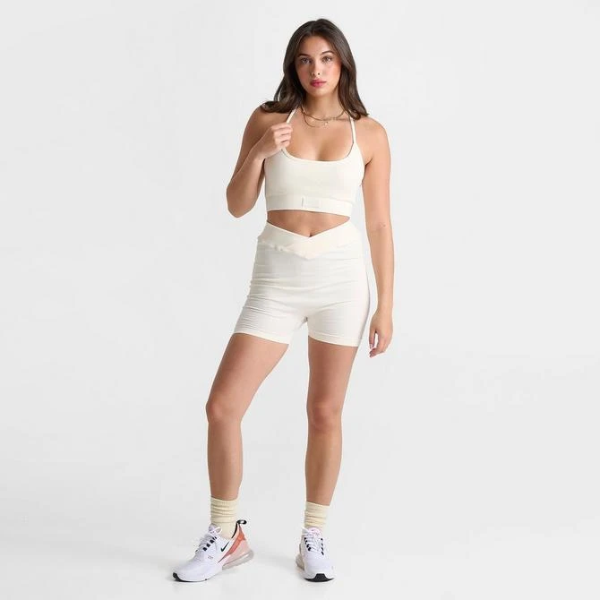 SUPPLY & DEMAND Women's Pink Soda Sport Baton Rib Seamless Bra 3