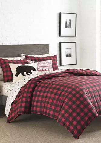 Eddie Bauer Bauer Mountain Plaid Comforter Sham Set