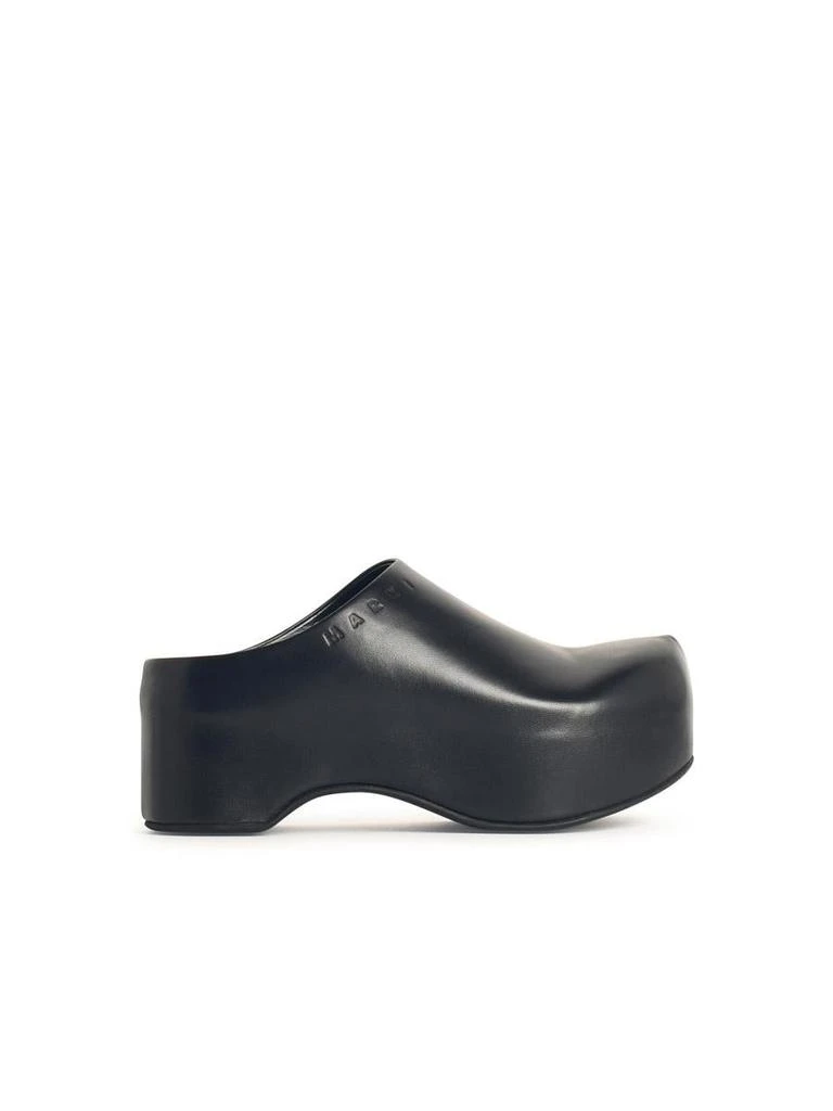 Marni Marni Black Leather Sabots 1