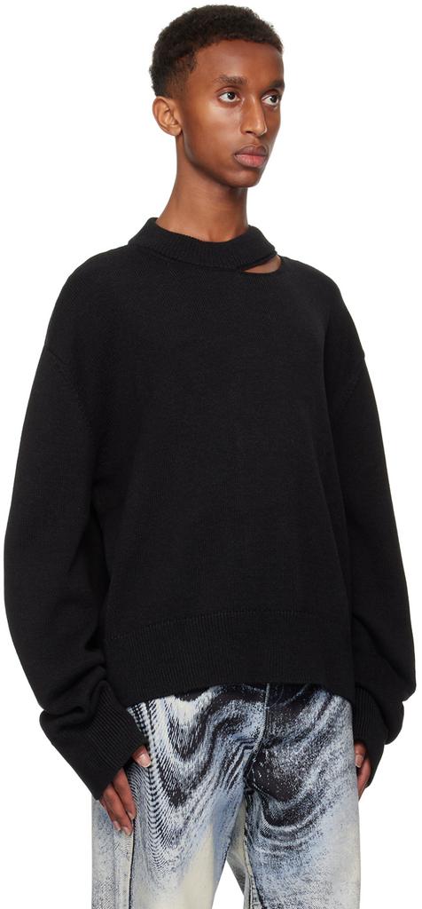 CAMPERLAB Black Melange Knit Sweater