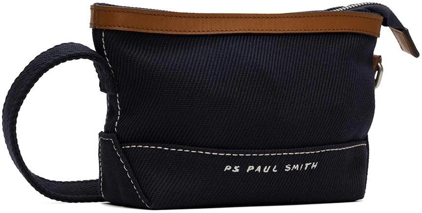 Paul Smith Navy Embroidered Messenger Bag 2