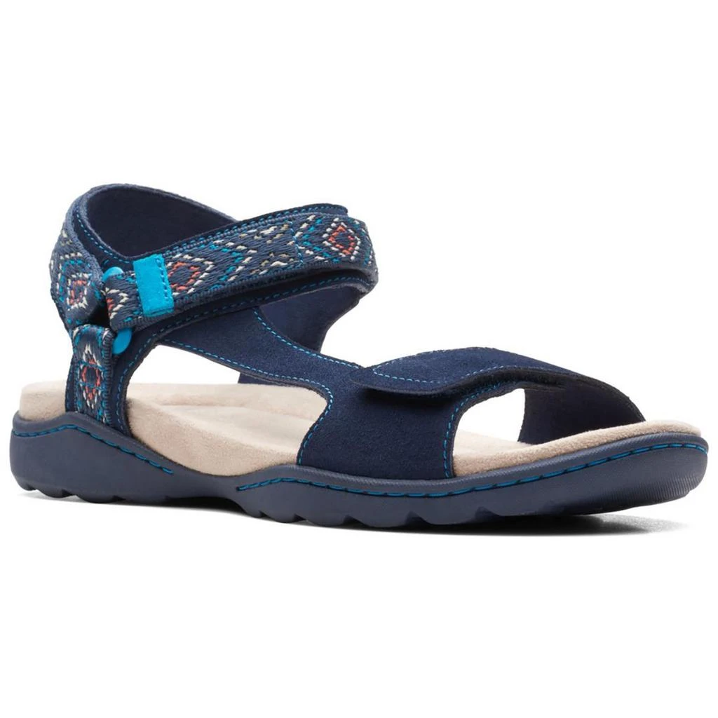 Clarks Amanda Step Womens Leather Open Toe Strappy Sandals 3