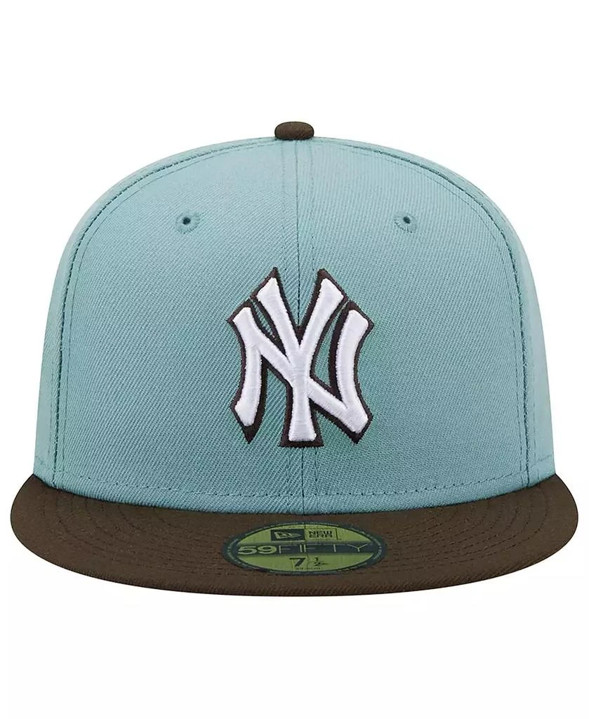New Era Men's Light Blue and Brown New York Yankees 1999 World Series Beach Kiss 59FIFTY Fitted Hat 3