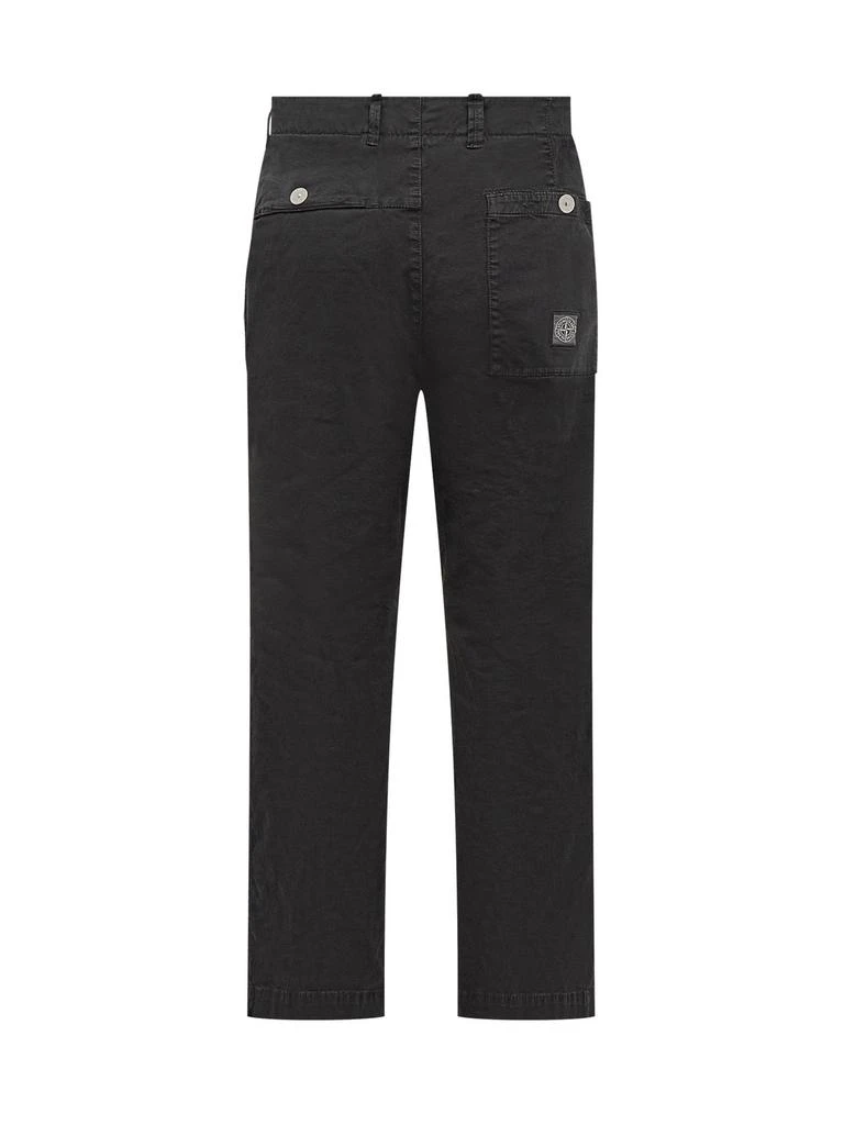 Stone Island Stone Island Compass-Motif Straight Leg Trousers 2