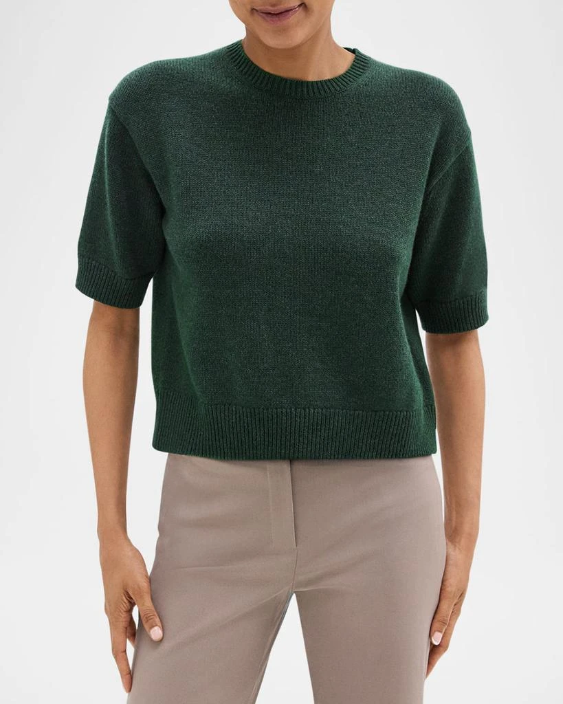Theory Cashmere Cropped Short-Sleeve T-Shirt 2