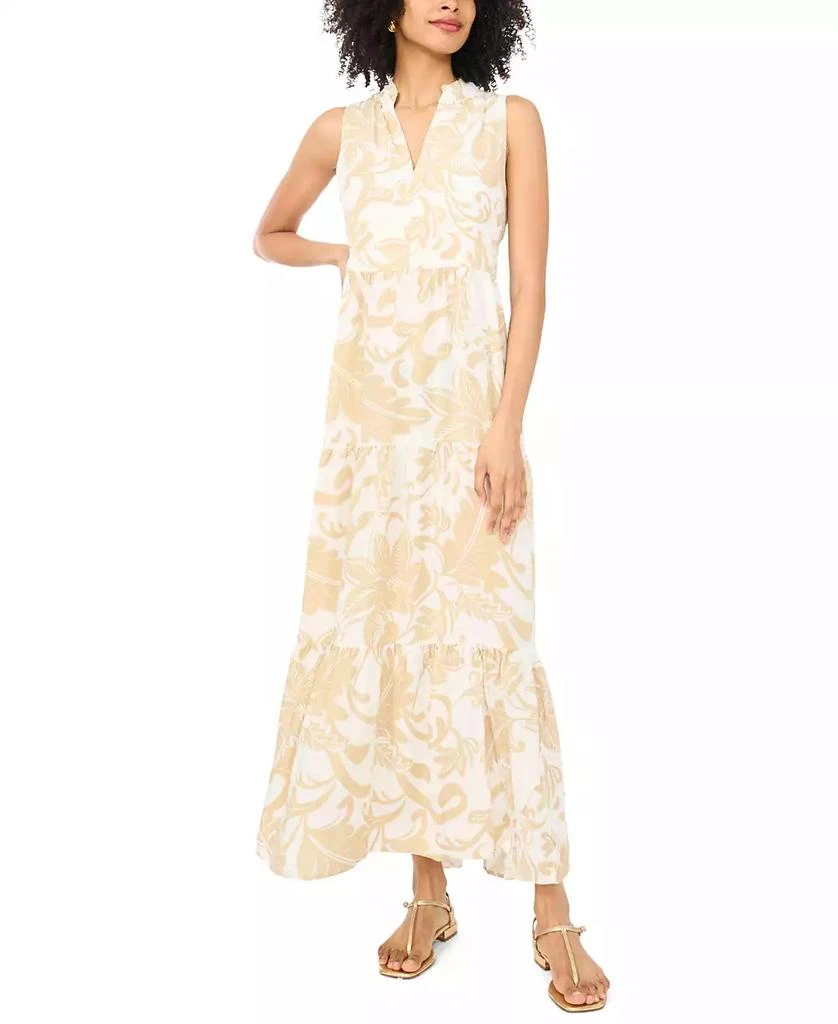 Vince Camuto Women
s V-Neck Tiered Maxi Dress