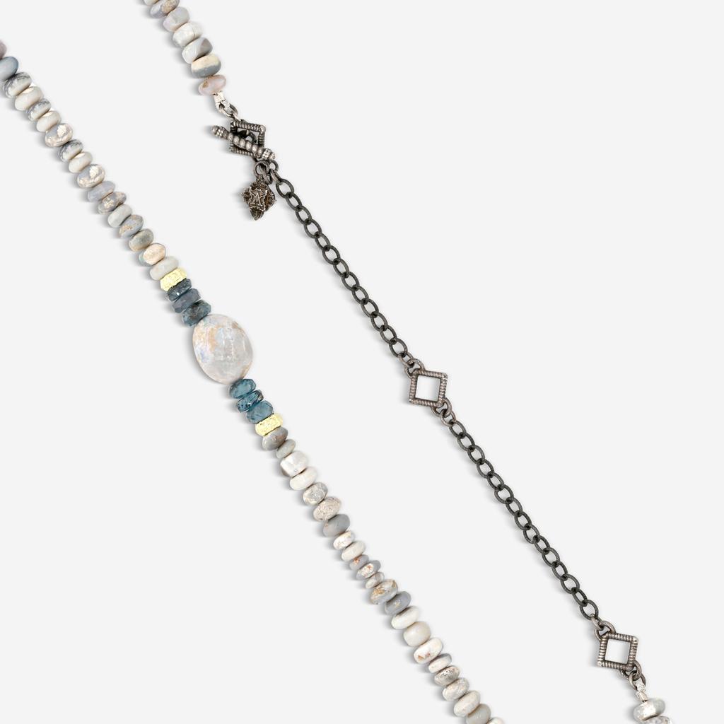 Armenta Armenta Old World 18K Yellow Gold 
Blackened Sterling Silver Beaded Necklace 14895