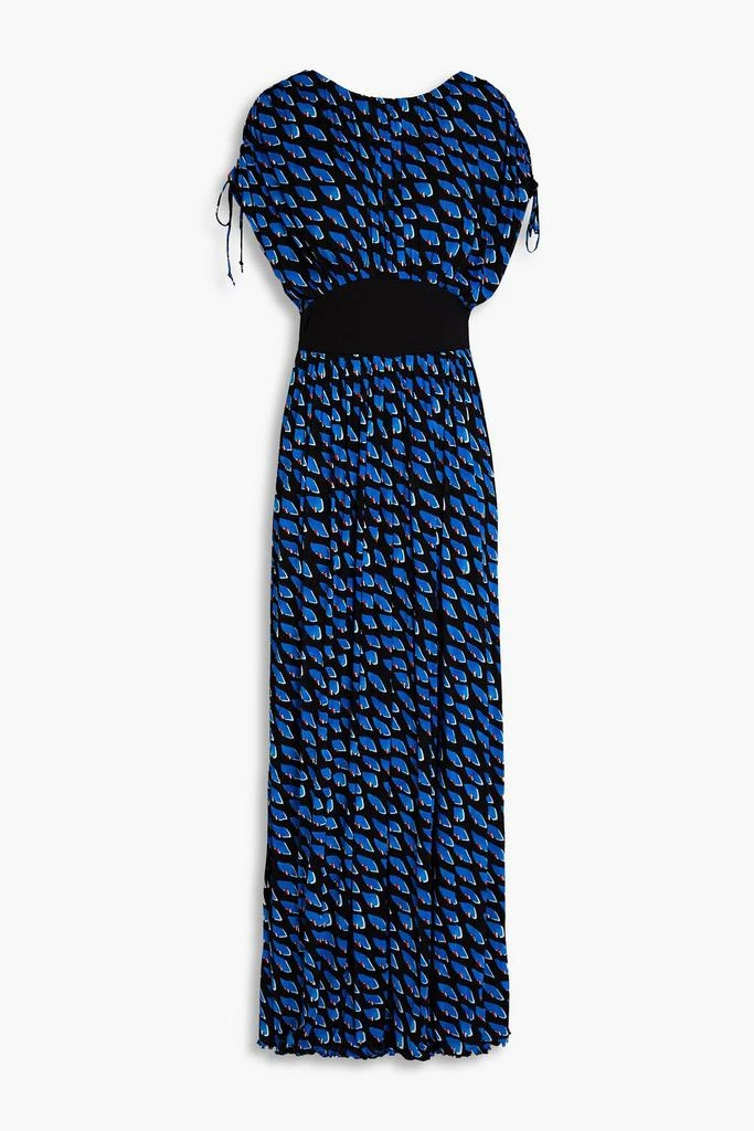 Diane von Furstenberg Andra printed stretch-mesh wide-leg jumpsuit 1