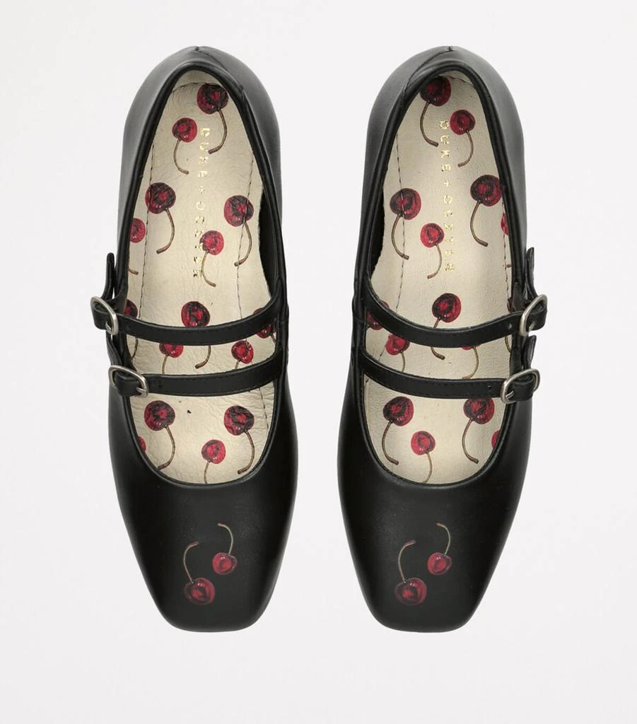 DUKE & DEXTER Leather Cherry Mary Janes 25 4