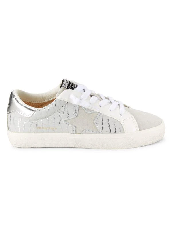Vintage Havana Croco-Embossed Superstar Leather Sneakers 1