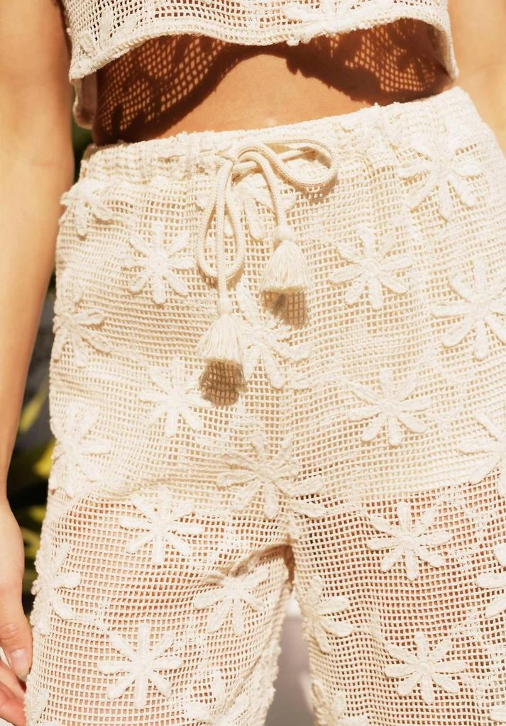 ENDLESS BLU. Endless Blu. - Floral Mesh Straight-Leg Pants Set 8