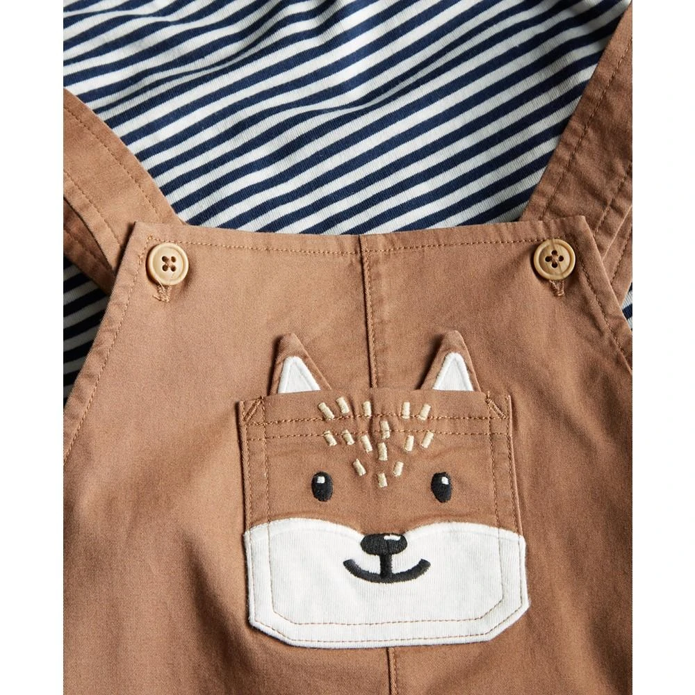 First Impressions Baby Boys Fox Overalls and T Shirt, 2 Piece Set, Created for Macy's 3