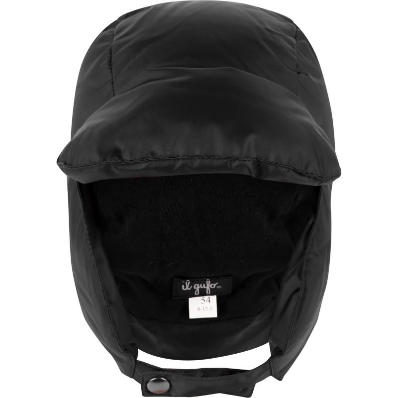 IL GUFO Down padded winter helmet hat in black