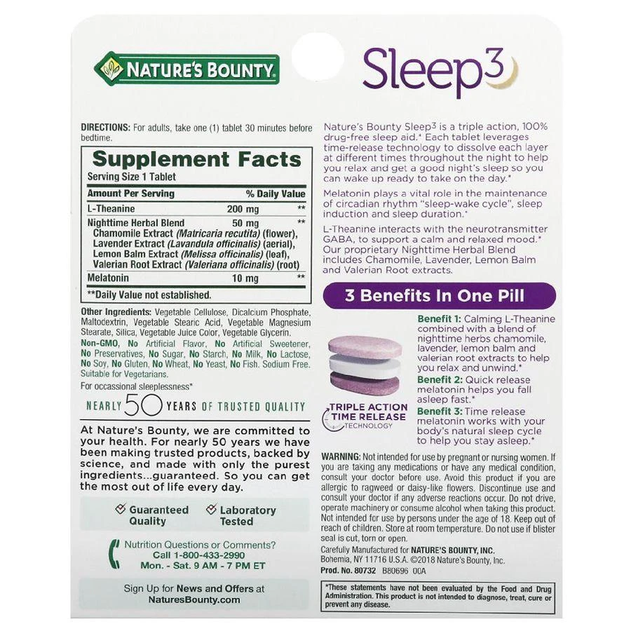 Nature's Bounty Sleep3 Tri-Layer 4