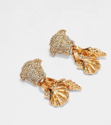 Versace La Medusa embellished drop earrings 4