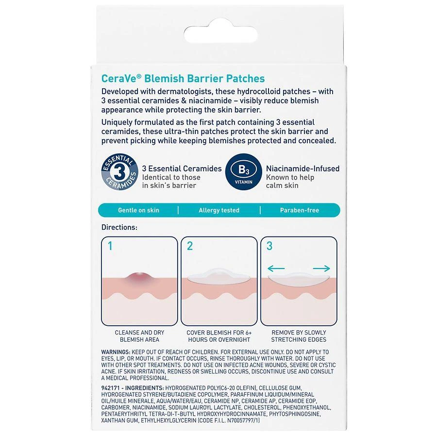 CeraVe Blemish Barrier Patches Oil-Absorbing Hydrocolloid Pimple Patches 6