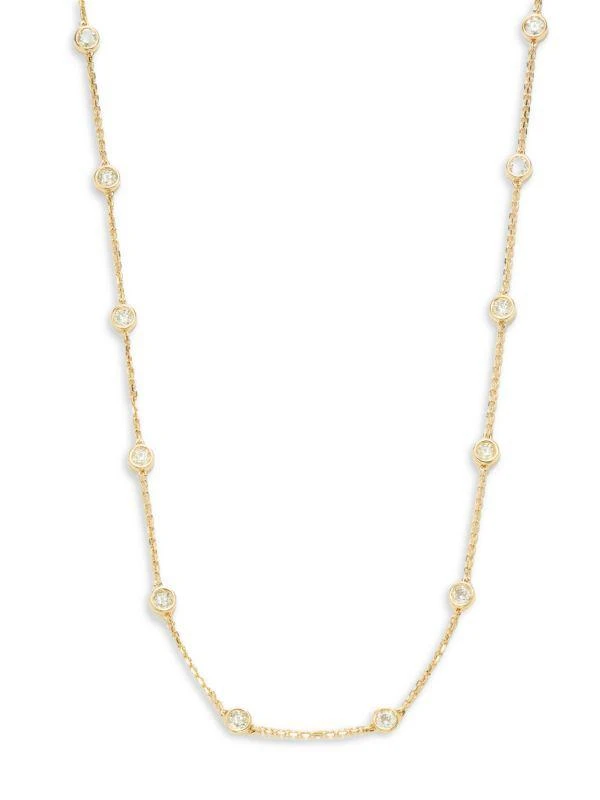 Saks Fifth Avenue 14K Yellow Gold & 1.4 TCW Diamond Chain Necklace/18" 1