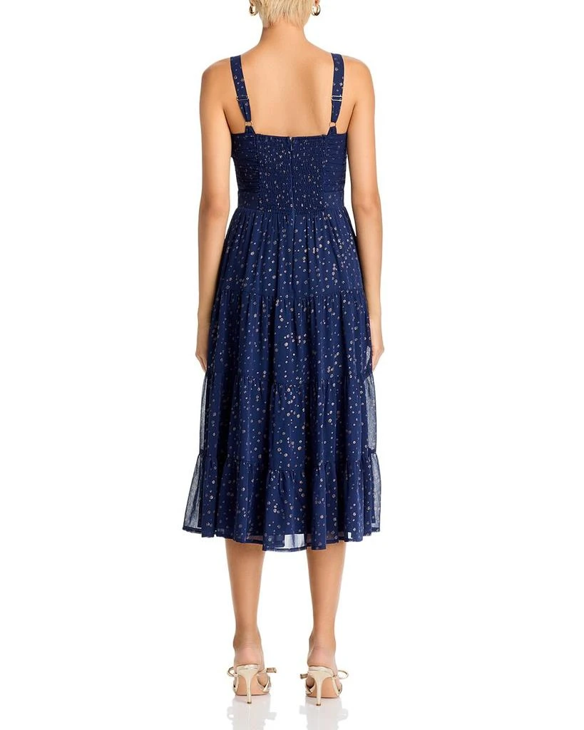 AQUA Ruched Tiered Midi Dress - Exclusive 4