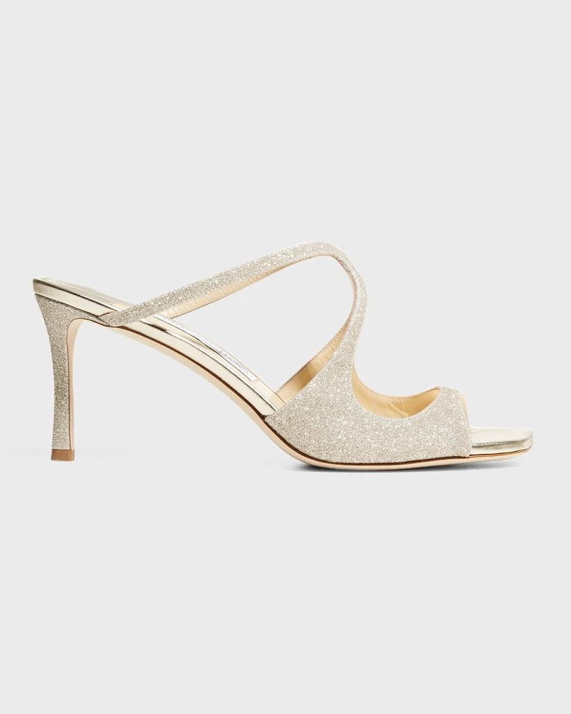 Jimmy Choo Anise Glitter Slide Sandals 1