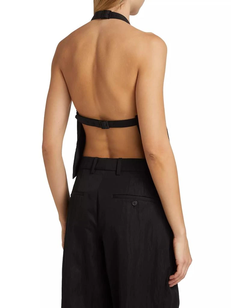 WARDROBE.NYC Drill Backless Halter Top 5