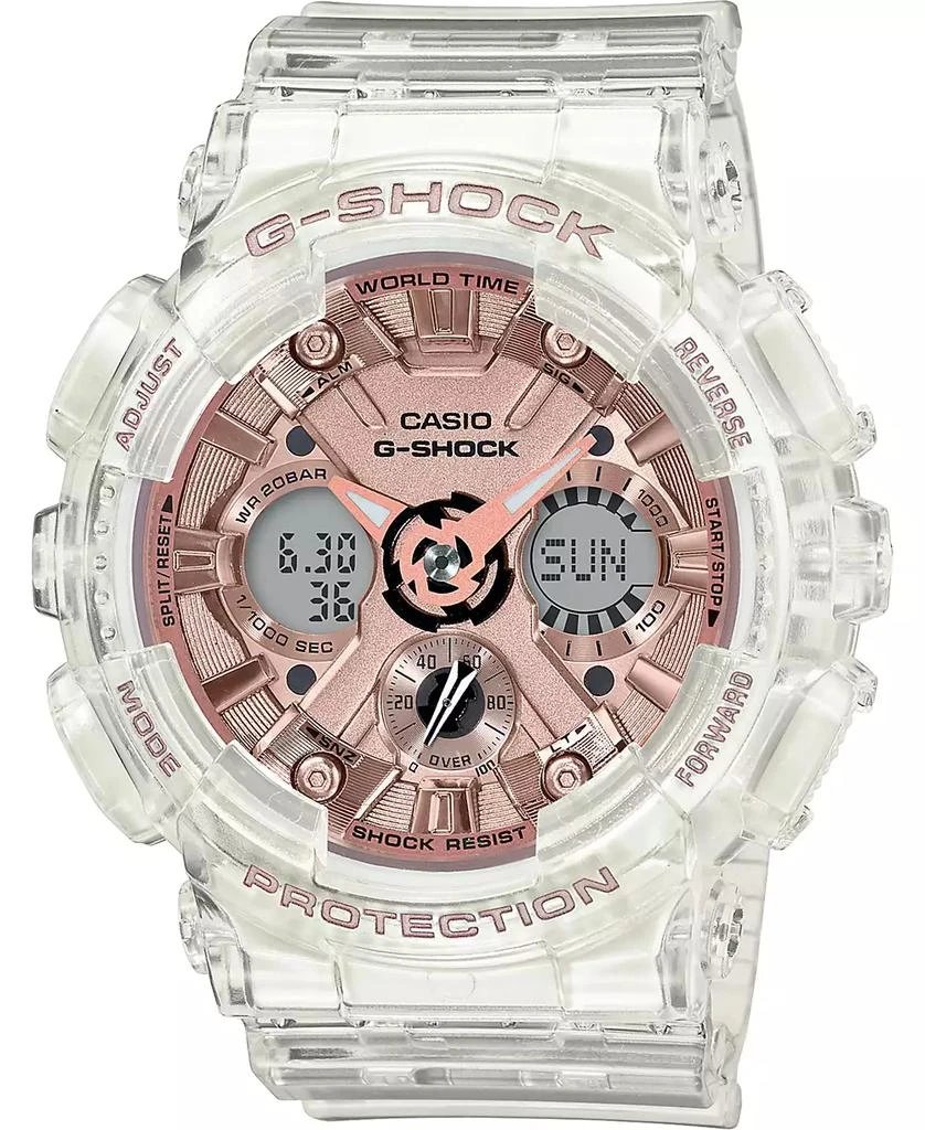 G-Shock Women's Analog-Digital Clear Resin Strap Watch 45.9mm GMAS120SR-7A 1