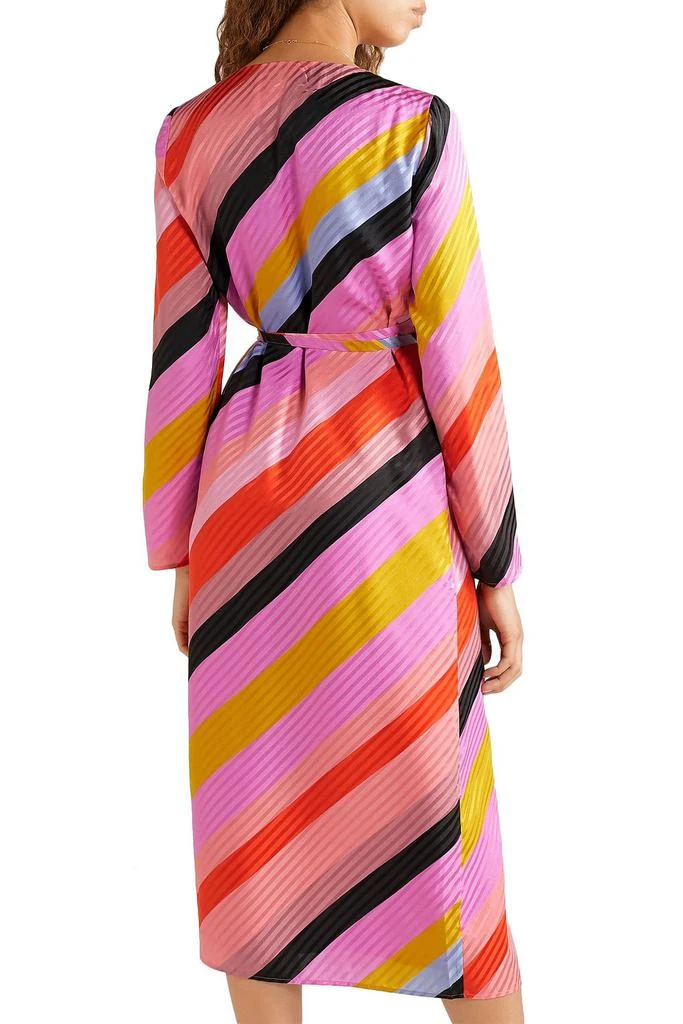 Stine Goya Striped silk-jacquard wrap dress 4