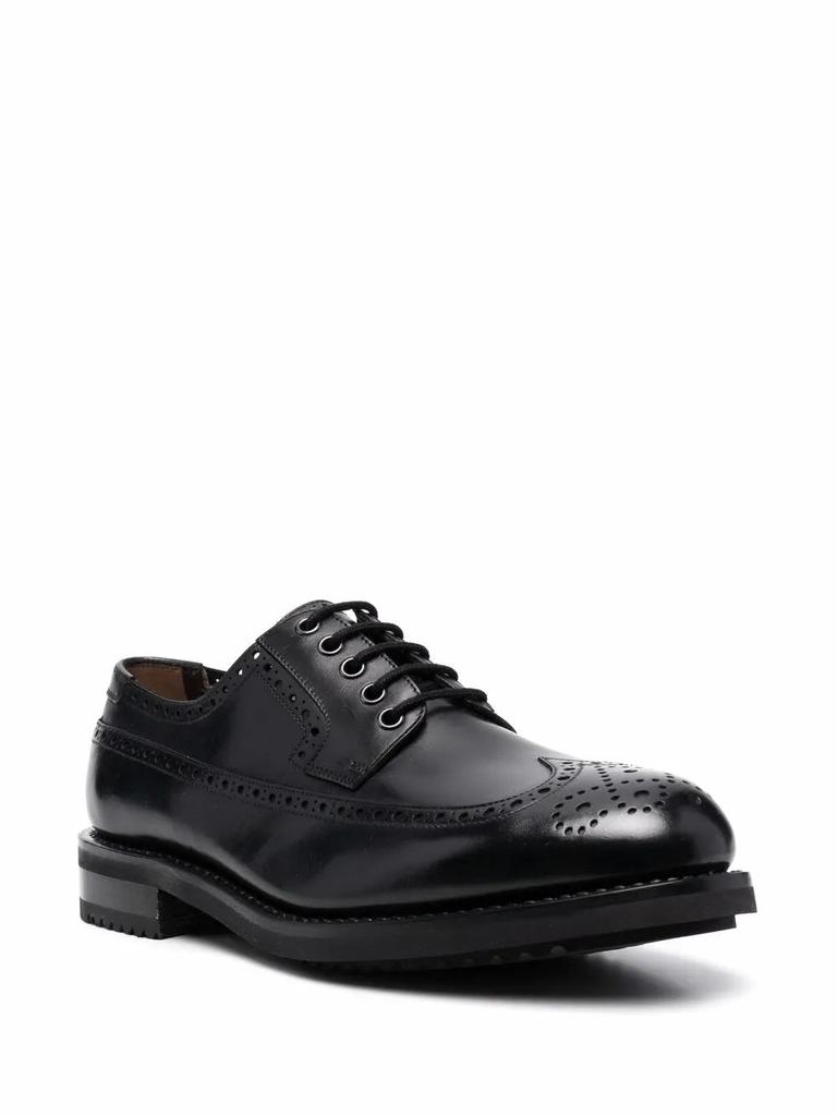 Salvatore Ferragamo Ferragamo Marcus Perforated Brogues in BLACK 020677751291