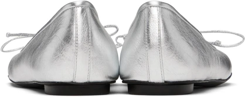 Balenciaga Silver Anatomic Ballerina Flats 2