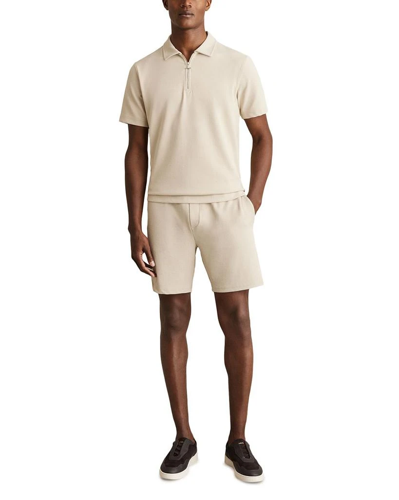 REISS Albany Regular Fit Textured Quarter Zip Polo Shirt 2