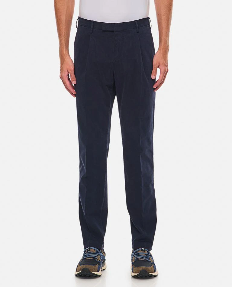 PT01 Pleated Cotton Trousers 1