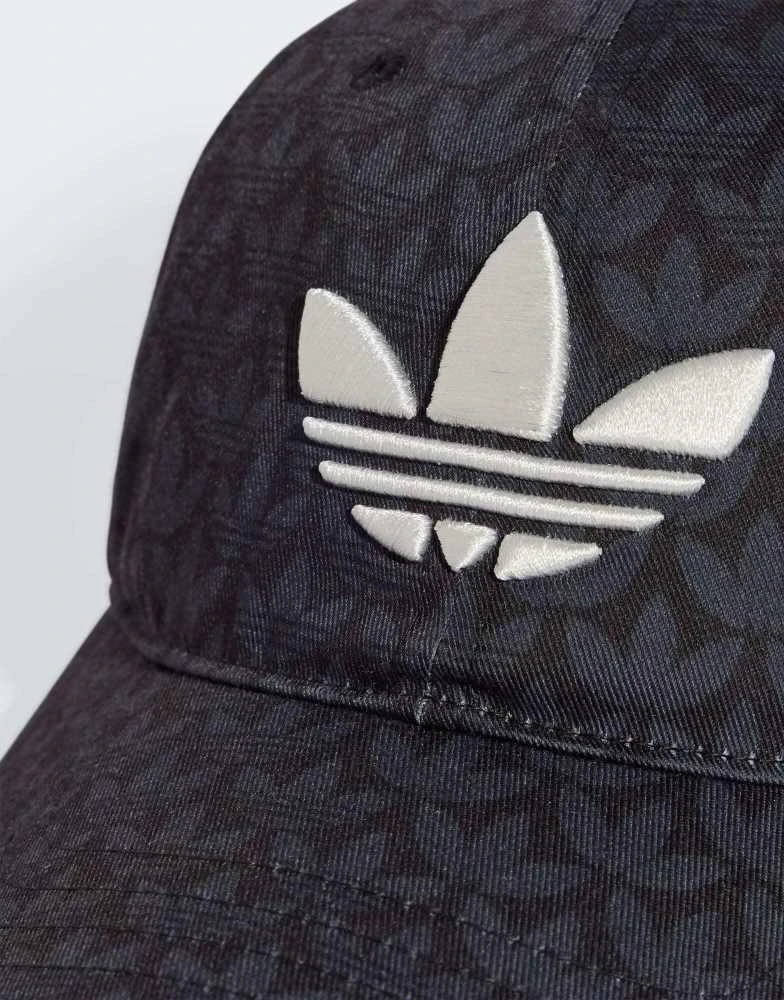 Adidas adidas Originals Trefoil monogram cap in black / cloud white 1