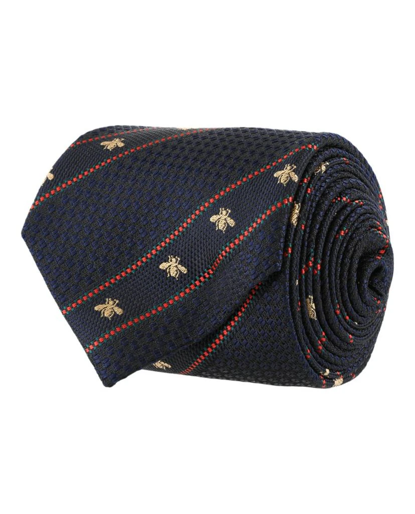 Gucci Bee and Web Silk Jacquard Tie