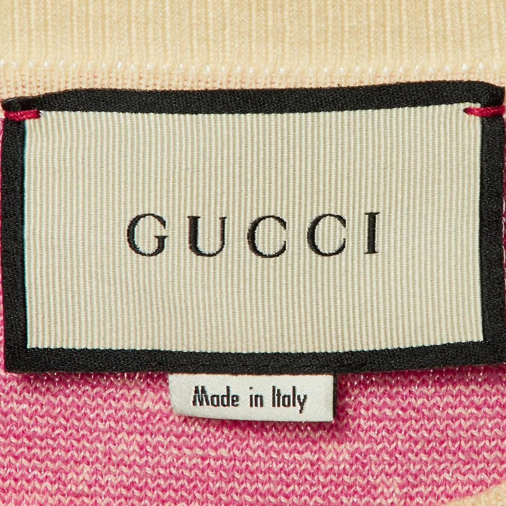 Gucci Gucci Pink GG Jacquard Knit Crew Neck Jumper S 4