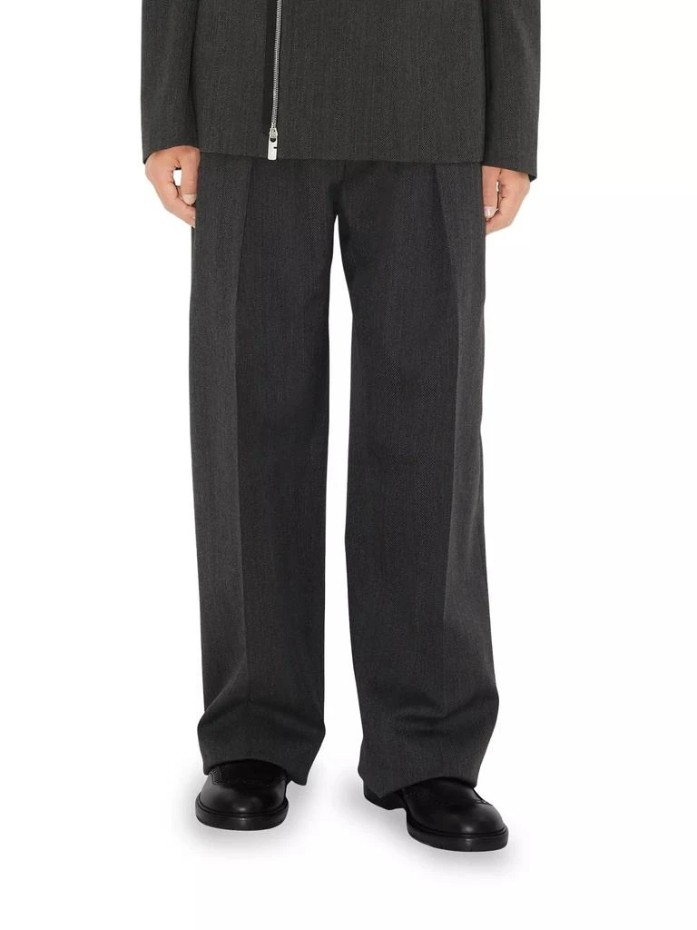 Burberry Herringbone Wool Trousers 3