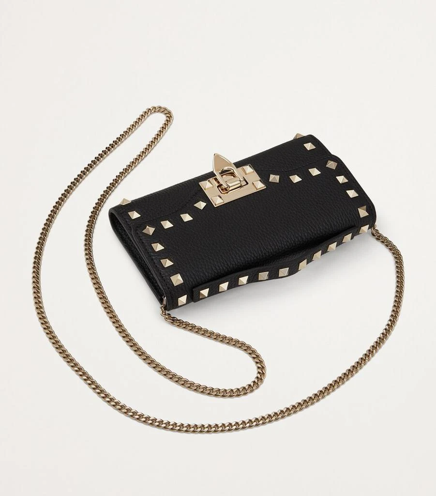 Valentino Leather Rockstud Chain Wallet 3