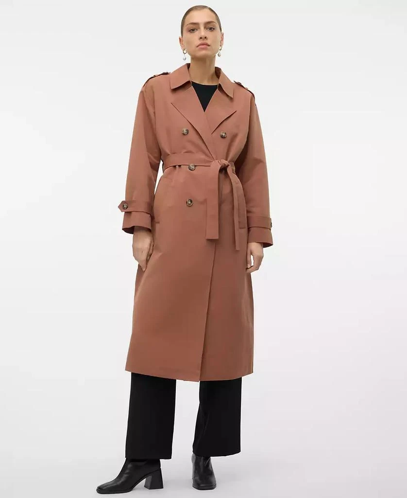 VERO MODA Women's Chloe Belted Trench Coat 1
