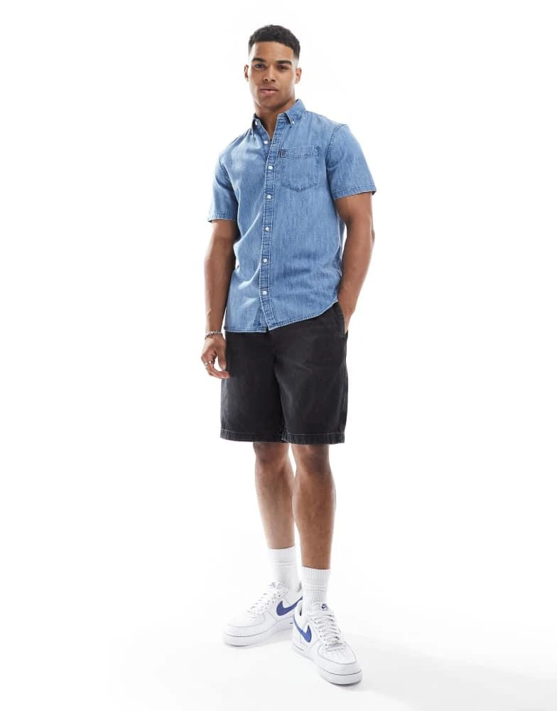 Superdry Superdry Essential short sleeve denim shirt in vintage wash 3