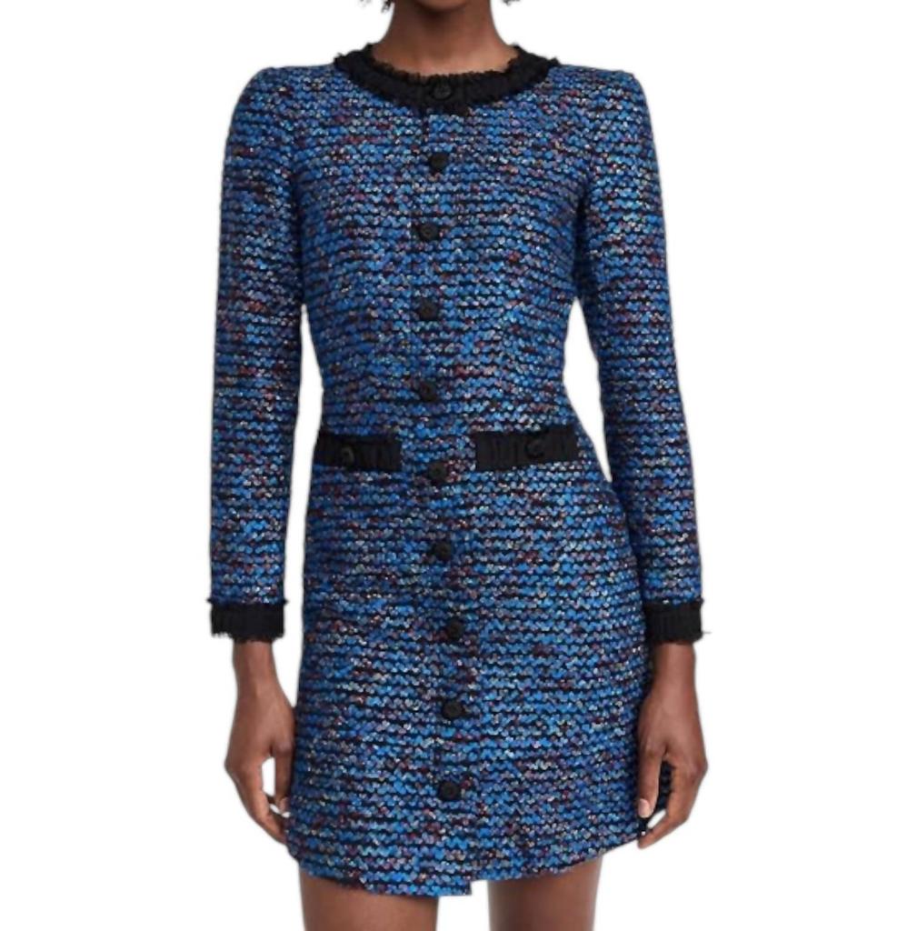 Saloni Alicia Dress In Blue