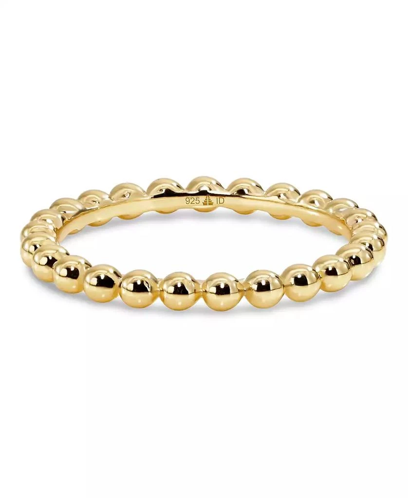 DEVATA Beaded Ball Ring in Gold Plated Sterling Silver