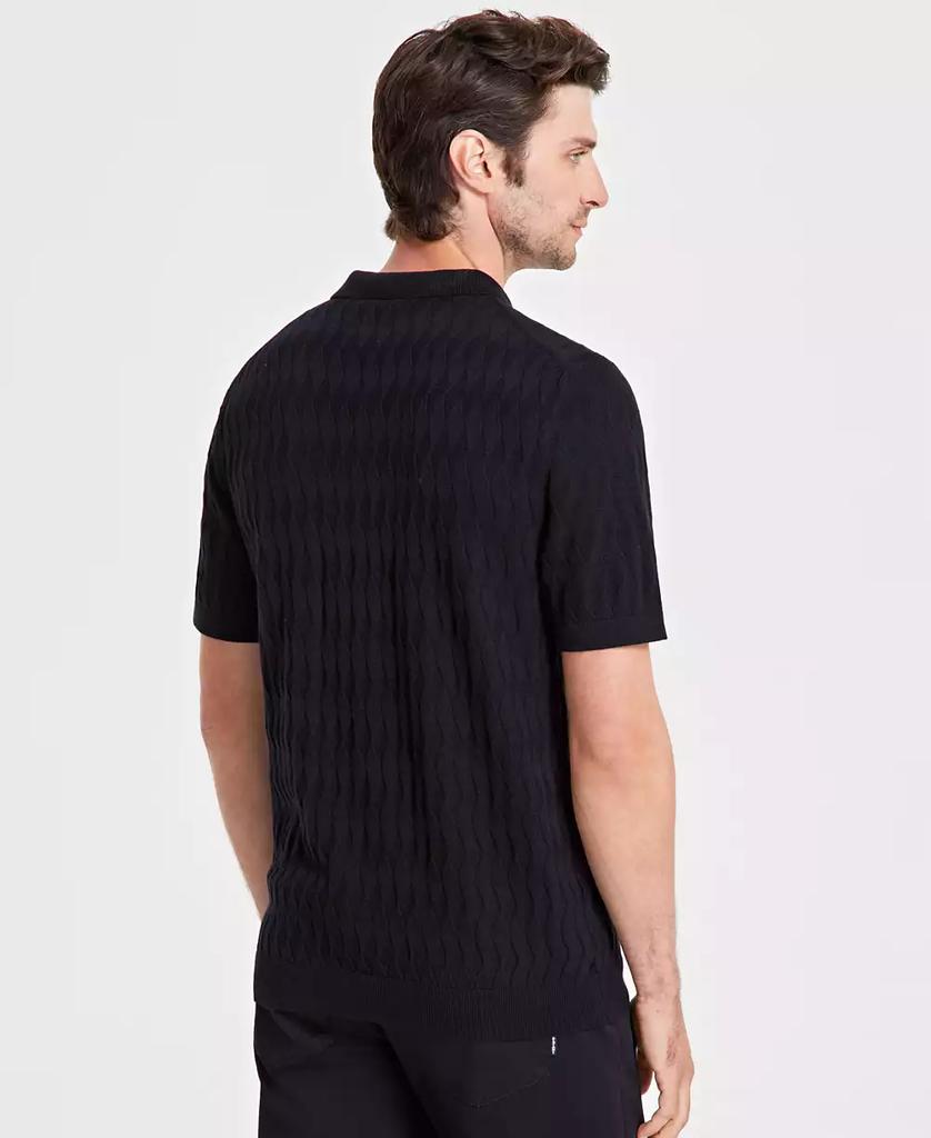 Alfani Men's Textured Polo Sweater, Created for Macy's