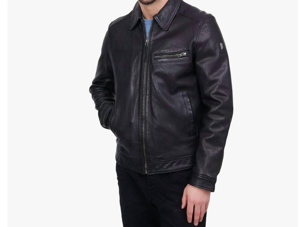 Shop Black Vegetable A-2 Leather Jacket on Sale at BeyondStyle