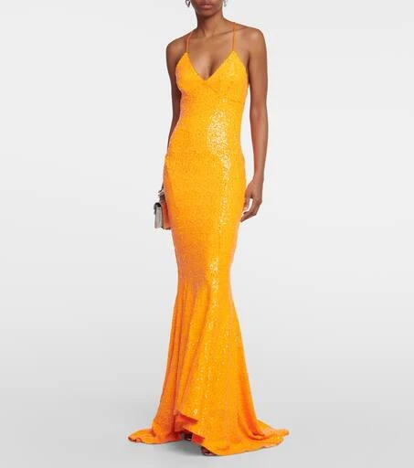 Norma Kamali Sequined gown 2