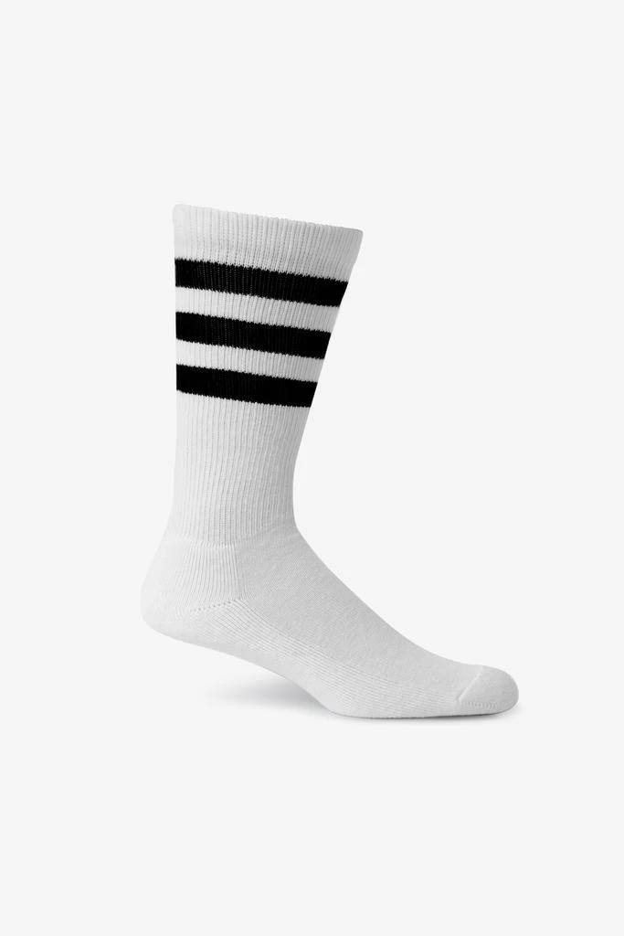 Los Angeles Apparel CALFSOCK - Unisex 3-Stripe Calf Sock 38