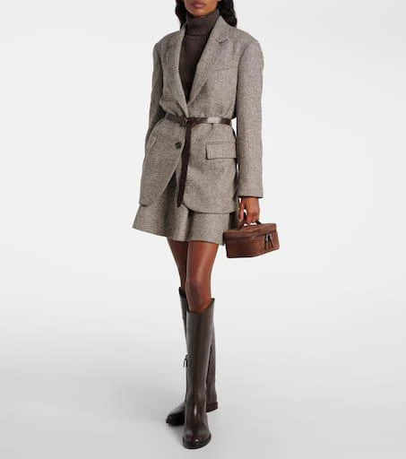 Brunello Cucinelli Mini suede vanity bag 5