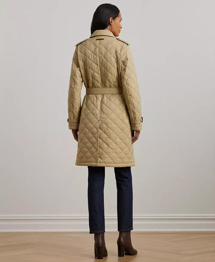 Ralph Lauren Women's Belted Velboa-Lined Quilted Trench Coat