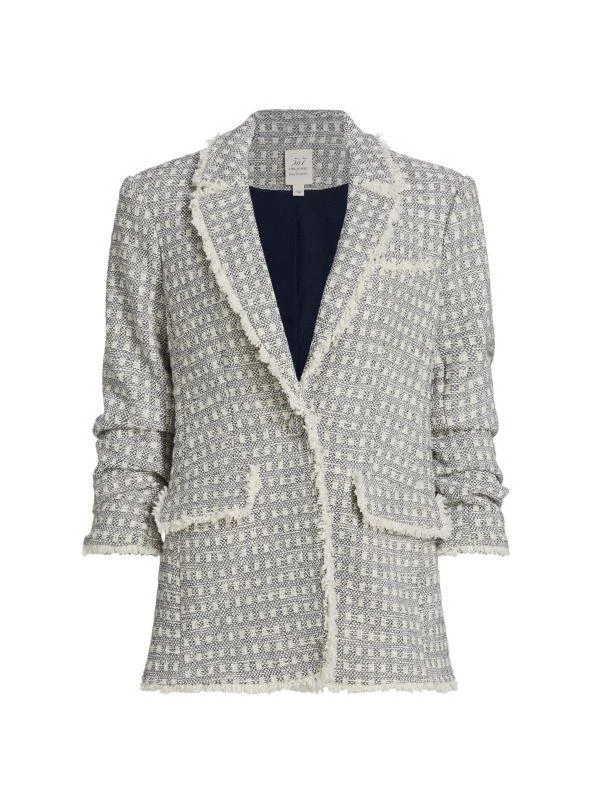 Cinq à Sept Khloe Tweed Gathered Blazer 6