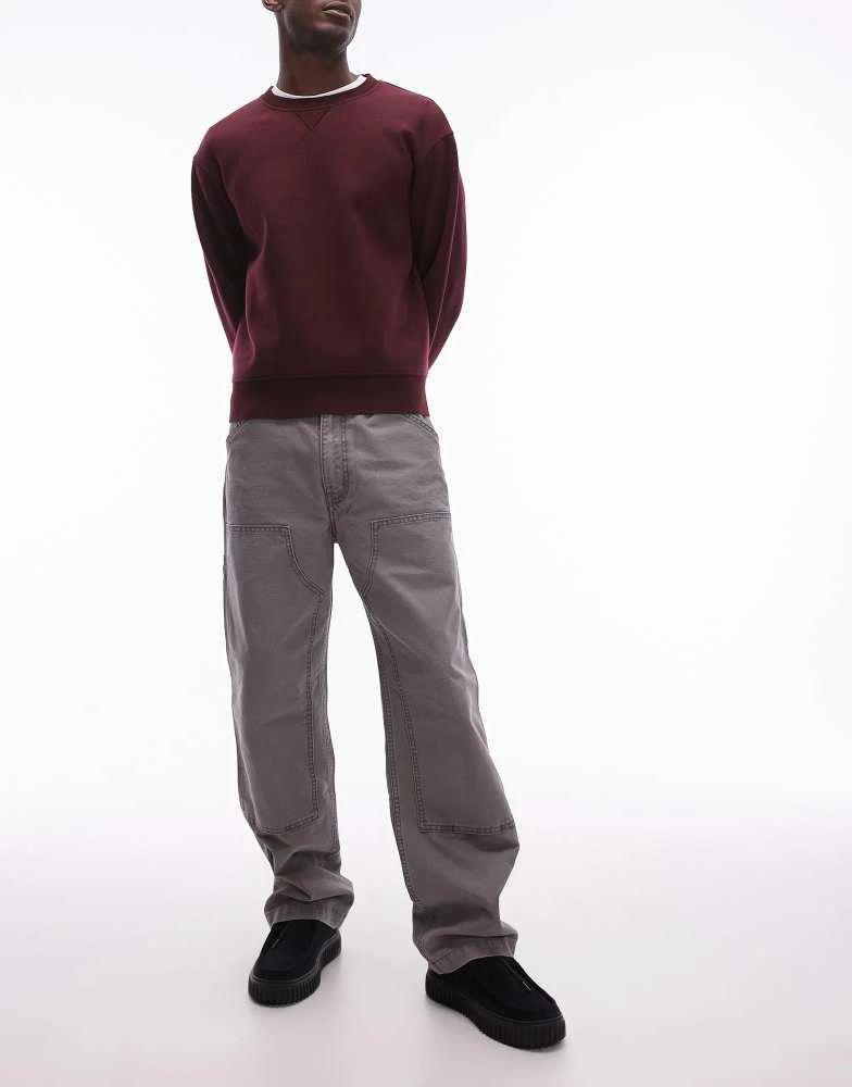 Levi's Levi's Workwear capsule 568 loose straight double knee canvas trousers in grey 2