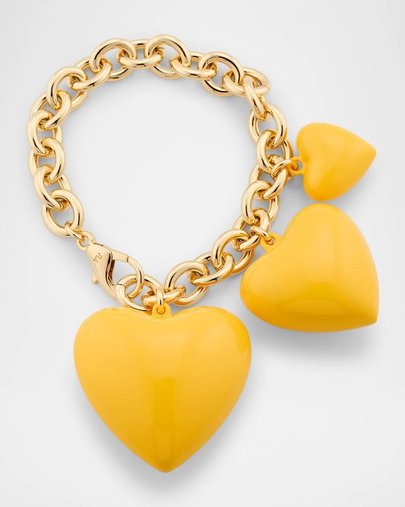 Roxanne Assoulin The Happy Heart Bag Charm, Persimmon Yellow